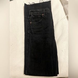 Black never worn wide leg Zara jeans